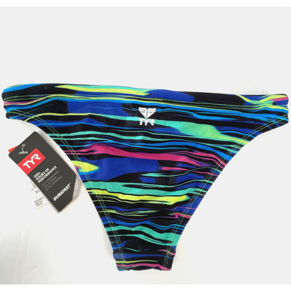TYR DuraFast One Fresno Mini Bikini Bottoms Women Blue Multi Sz Small 4/6 - Picture 4 of 8
